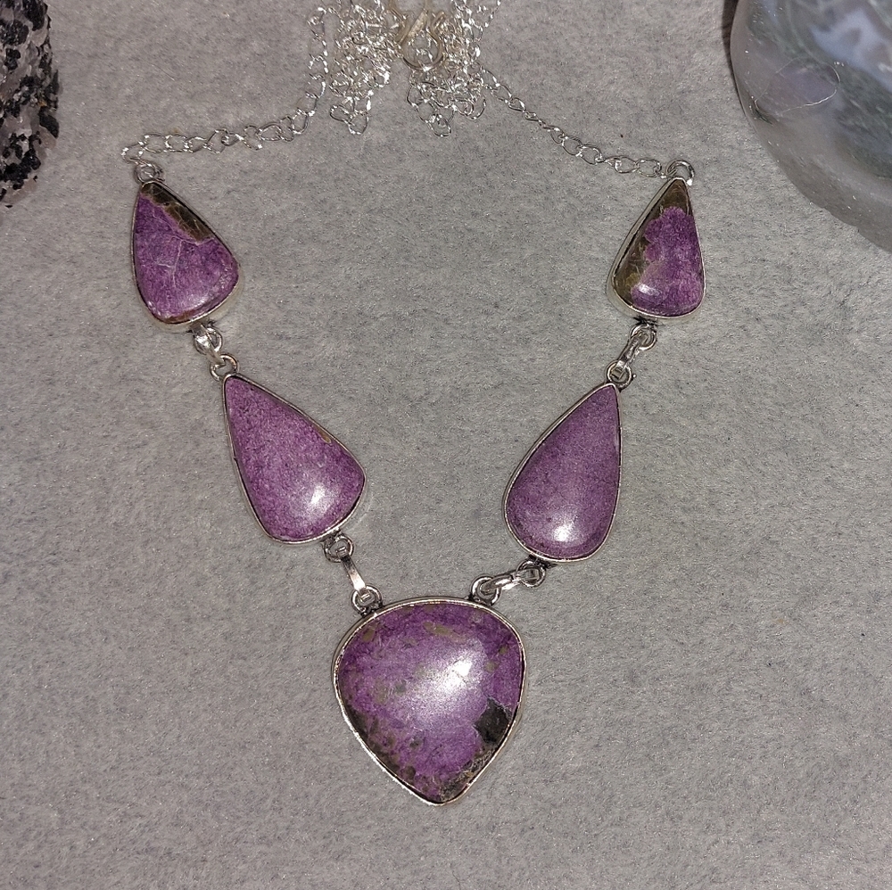 Purpurite Statement Necklace